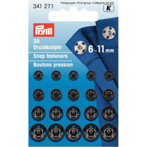 Prym Patentknapper 6-11mm 20stk – Sort