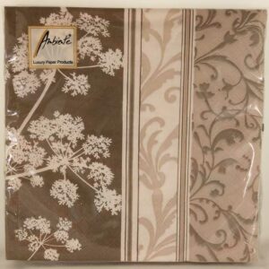 Serviett 33 damask stripes taupe