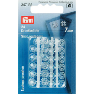 Prym patentknapper 7mm 24stk - transparent