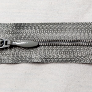 YKK glidelås 4mm spiral, ikke delbar 15cm - grå