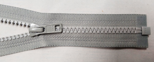 YKK glidelås 6mm vislon, delbar 40cm - grå