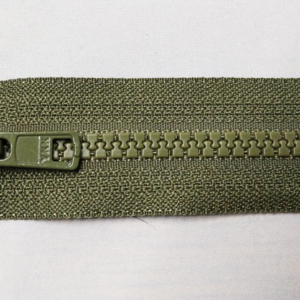 YKK glidelås 6mm vislon, delbar 65cm - armygrønn