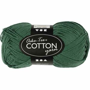 Cotton Øko-Tex 100% bomull 50g - mørk grønn