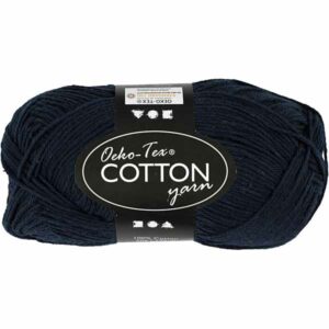 Cotton Øko-Tex 100% bomull 50g - mørk blå