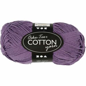 Cotton Øko-Tex 100% bomull 50g - lilla