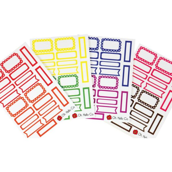 Oh Hello Planner Stickers 4 Sheets - Rainbow Functional