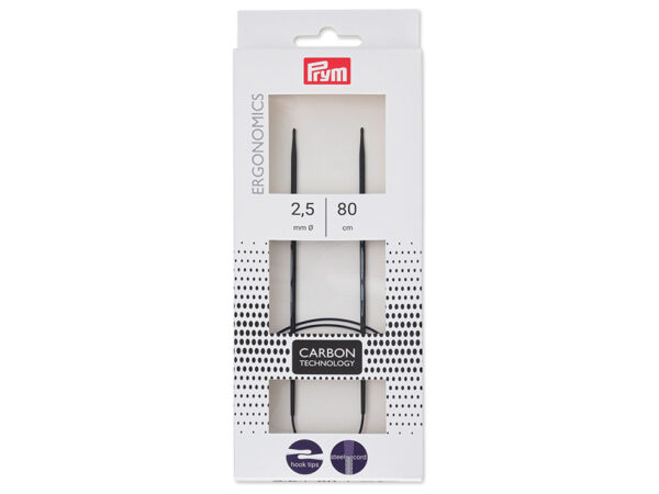 Prym Ergonomics – Rundpinne – 2,5 – 80cm Carbon