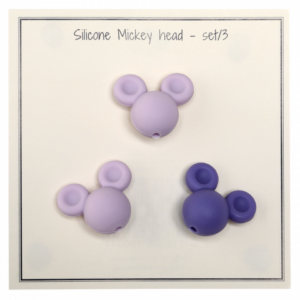 Silicone beads Mickey - lillamix 3stk