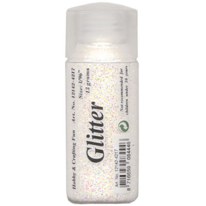 Glitter 15g hvit/perlemor