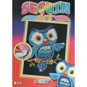 Sequin Art 25x34cm - Ozzy Owl