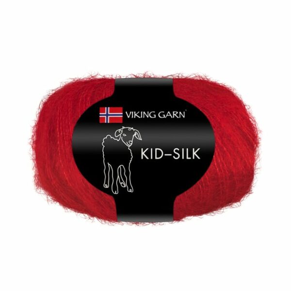 Viking Garn Kid/Silk - 350 rød