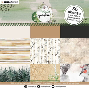 Studio Light Winter Garden Paper Pad 6x6" – Neutrals 25