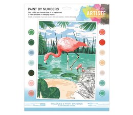 Artiste Paint By Numbers Tropical Flamingo