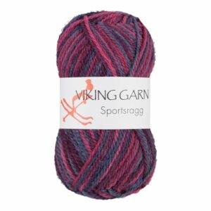 Viking Garn Sportsragg - 566 multi rosa/blå