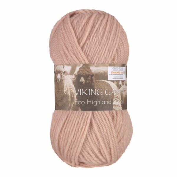 Viking Garn Eco Highland Ull - 262 støvet lysrosa