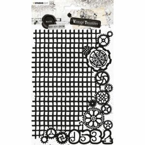Studio Light Vintage Treasures Mask – Grid and gears 116