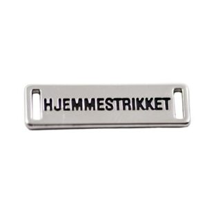 Merke Metall Sølv Hjemmestrikket