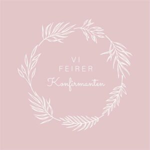 Serviett - Konfirmant rosa