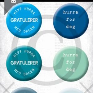 Buttons - gratulerer 7