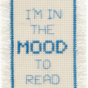 Broderisett - bokmerke "I'm in the mood to read"