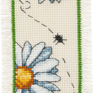 Broderisett - bokmerke margueritter