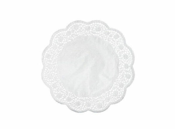 Kakebrikke rund 40 cm hvit s/6