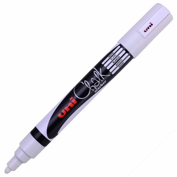 Uni Chalk Marker PWE-5M Bullet tip 1,8-2,5mm – White