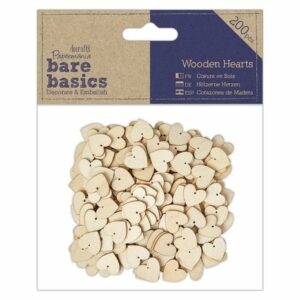 Bare Basics Wooden Hearts 200stk