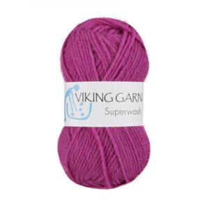 Viking Garn Superwash - 174 mørk rosa