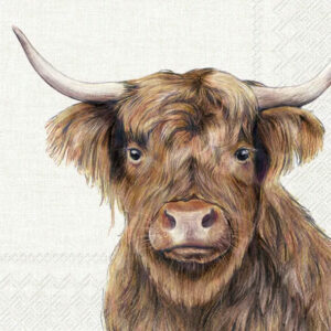IHR serviett lunch - Farm Highland Cattle Cream