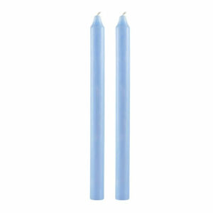 Kronelys 29cm - lysblå 1stk