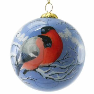 Julekule, håndmalt, Dompaper