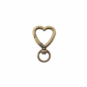 Karabinhjerte 43mm antikkgull