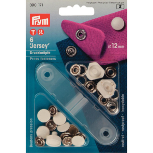 Prym trykknapp Jersey 12mm hvit