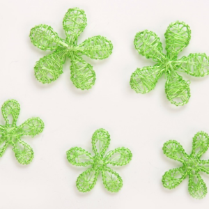 Metall blomster lime 2str 12stk