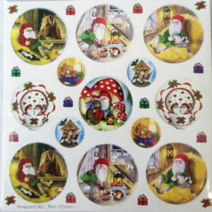 Juleklistremerker nisse&dyr