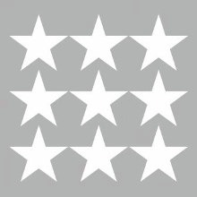 Serviett 33 stars silver