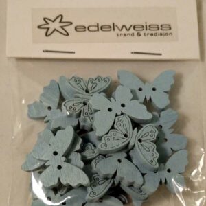 sommerfugl i tre 20stk lysblå