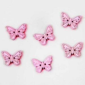 sommerfugl i tre 20stk rosa