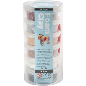Foam Clay metallic, 6stk