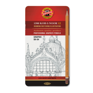 Koh-i-noor Grafittblyant Sett 12stk – 1502 GRAPHIC 5B-5H