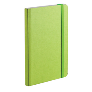 EcoQua notebook A6 prikker lime