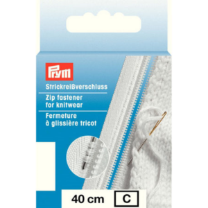 Prym Glidelås Strikk - 40cm hvit