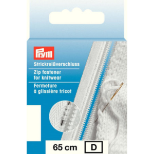Prym Glidelås Strikk - 65cm hvit