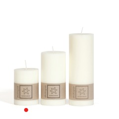 Økologisk kubbelys 100% stearin 7x10 offwhite