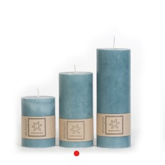 Økologisk kubbelys 100% stearin 7x15 jeansblå