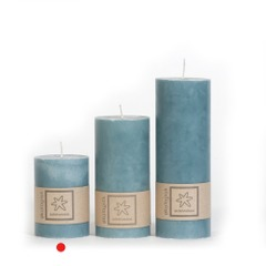 Økologisk kubbelys 100% stearin 7x10 jeansblå