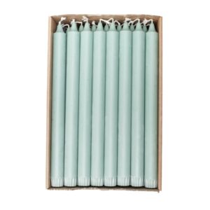 Økologisk kronelys 100% stearin 2,2x28cm grønn 1stk