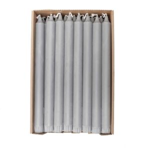 Økologisk kronelys 100% stearin 2,2x28cm lysgrå 1stk