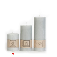 Økologisk kubbelys 100% stearin 7x10 lysgrå